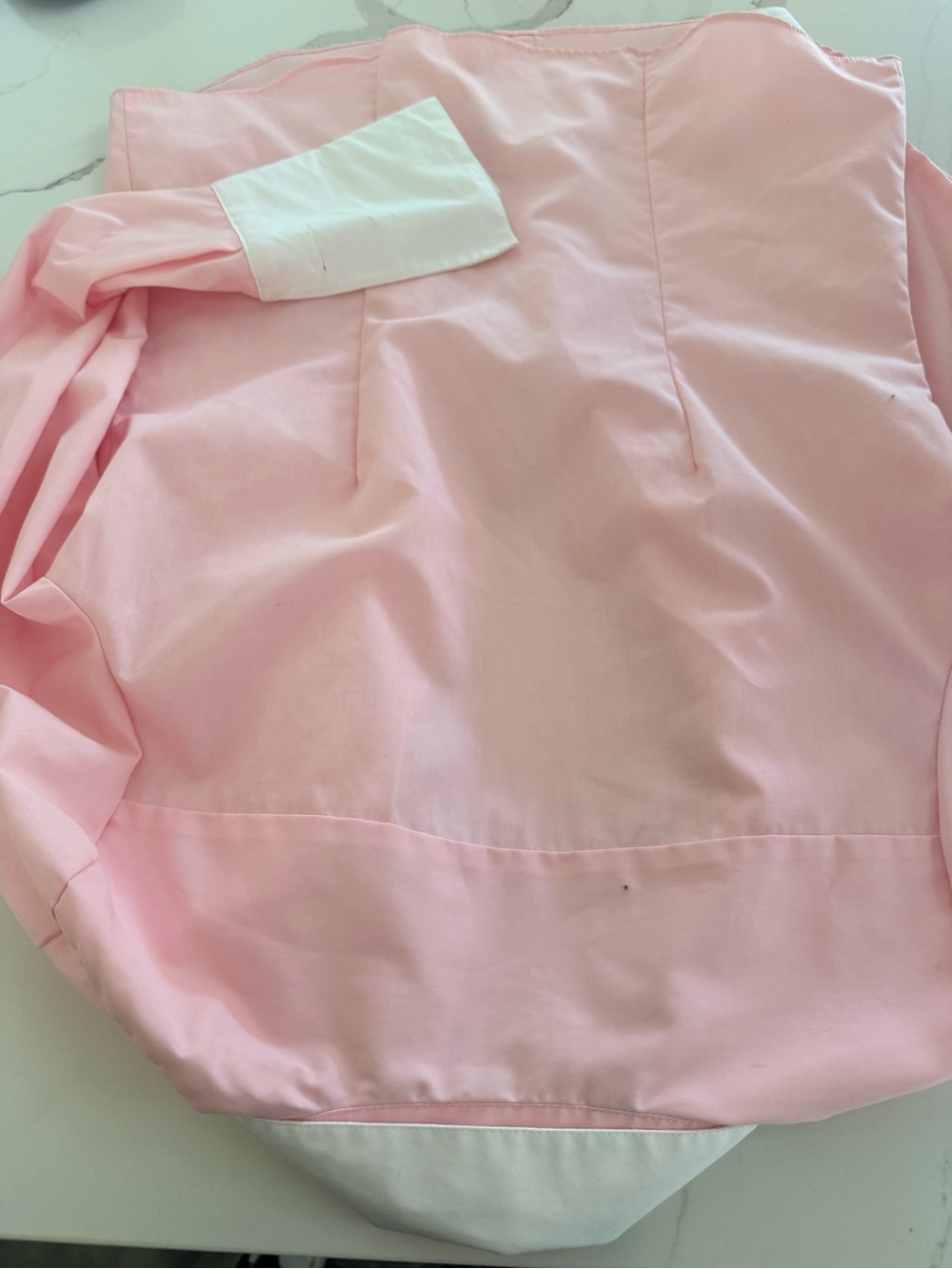 Izod Petite Pink Button-Up Shirt with White Trim - Picture 4 of 4